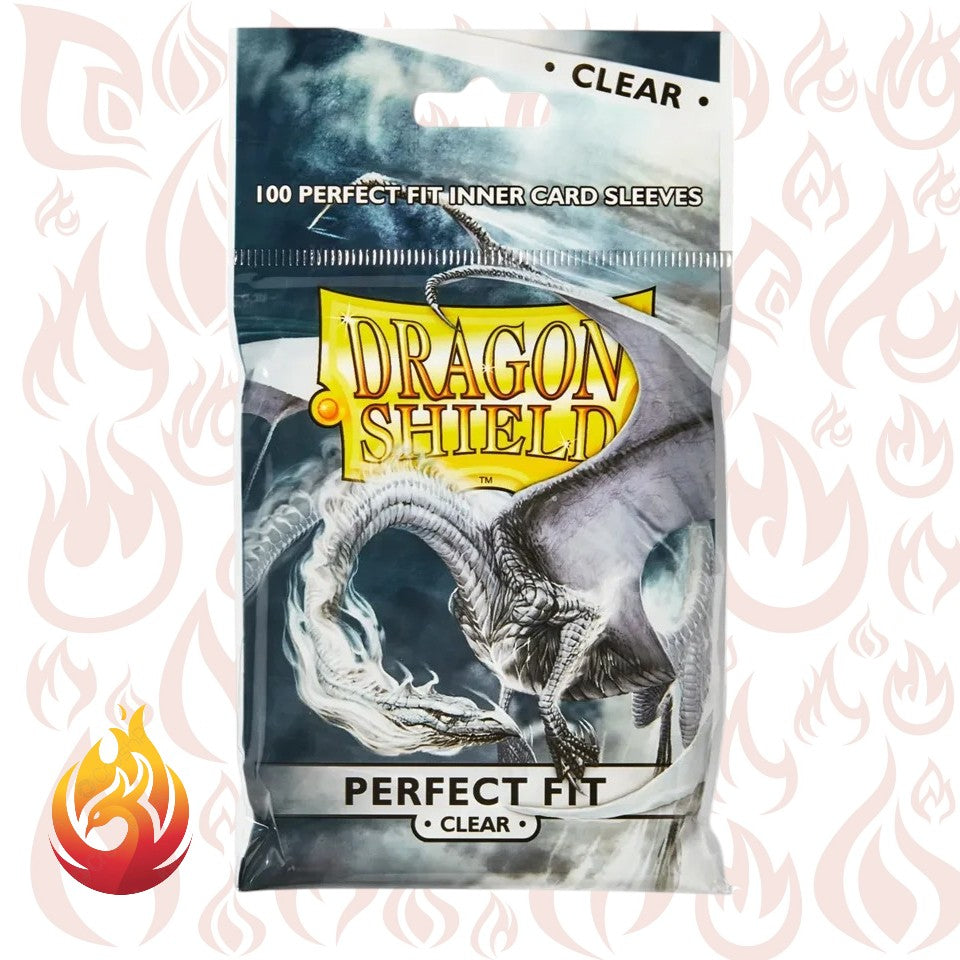 100 Dragon Shield Perfect Fit Sleeves - Clear - La Fenice Store TCG e Giochi