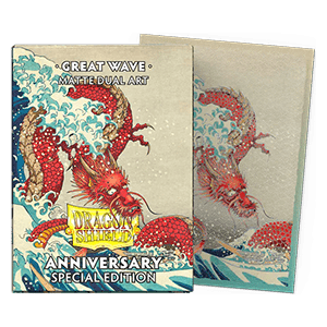 Dragon Shield Anniversary Special Edition - 100 Matte Sleeves Regular Dual Art - GREAT WAVE - La Fenice Store TCG e Giochi