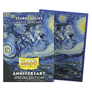 Dragon Shield Anniversary Special Edition - 100 Matte Sleeves Regular Dual Art - STARRY NIGHT - La Fenice Store TCG e Giochi