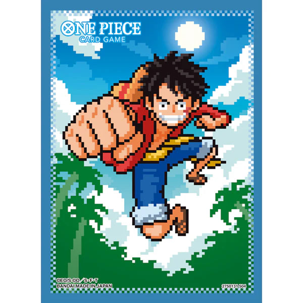 One Piece Card Game - Official Sleeves 8 - Luffy Pixel Art (70pz.) - La Fenice Store TCG e Giochi